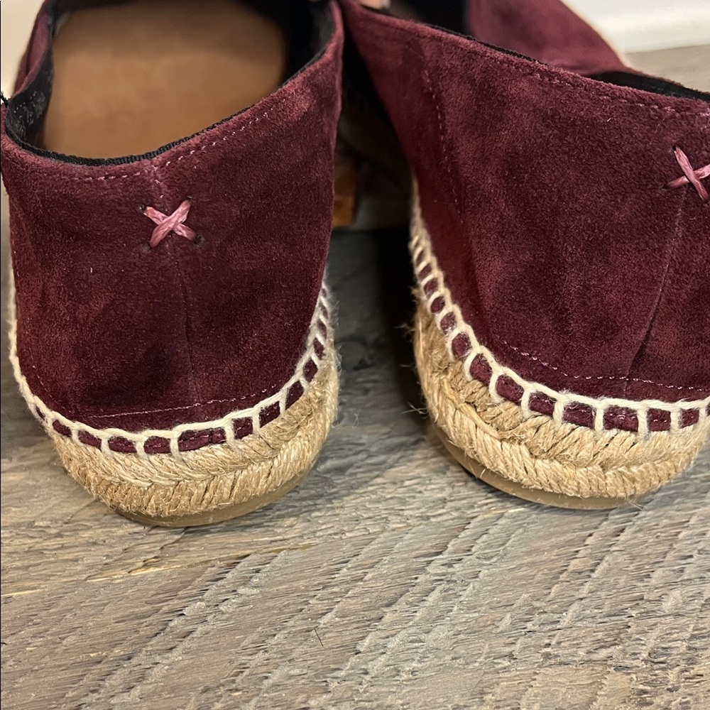 Rag & Bone Edie Espadrille Merlot Red Size EU 39 US 9 - Picture 5 of 8